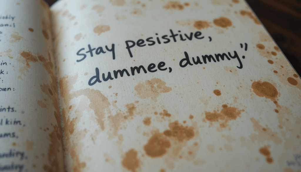 Messy Journal of Positive Thinking vs Reality