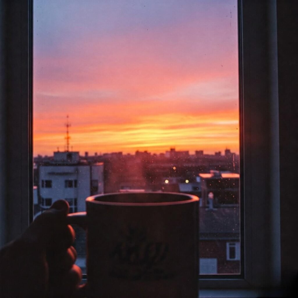 Pink and Orange Sunrise Coffee