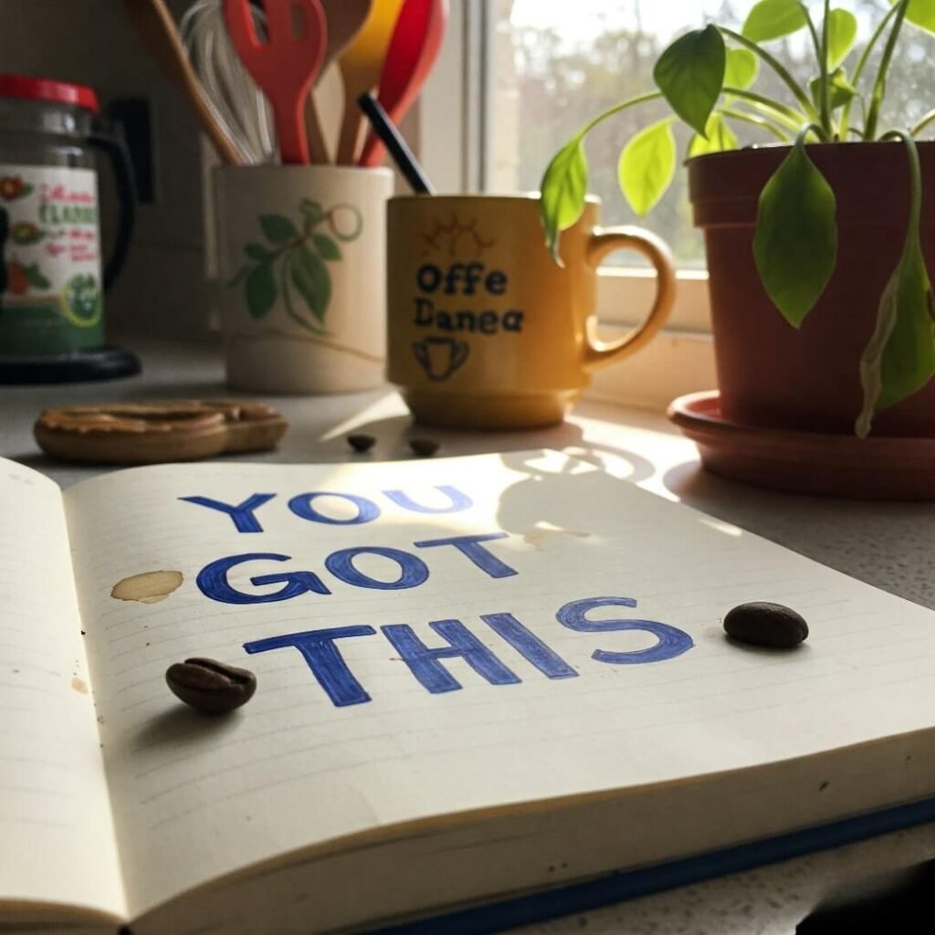 Coffee-Stained Journal: Messy Motivation