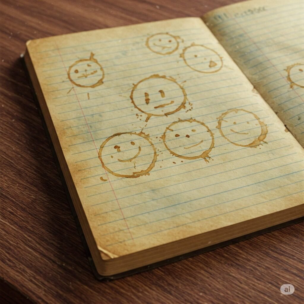 Dog-eared job hunt notebook