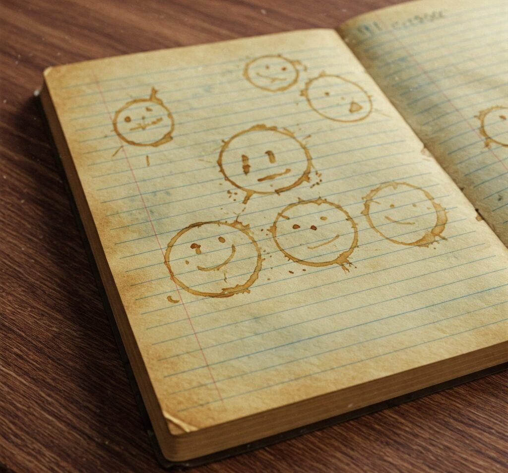 Dog-eared job hunt notebook