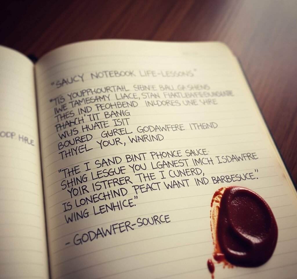 BBQ Sauce Smudged Notebook - Life Lessons