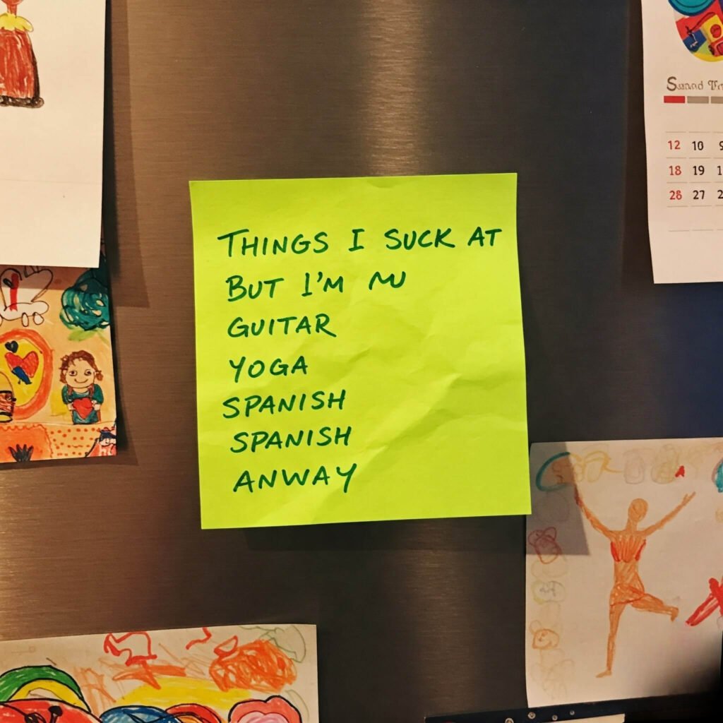 Sticky Note Growth Goals