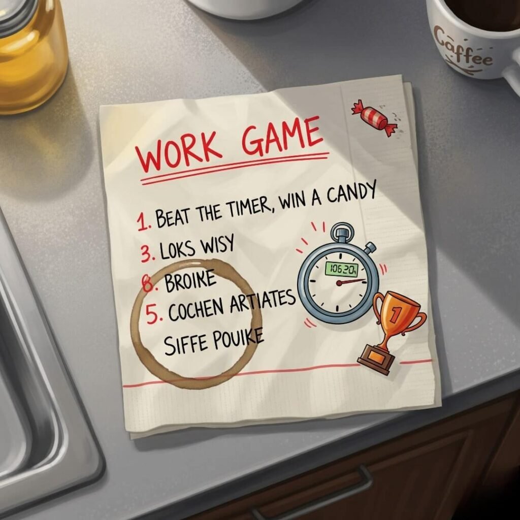 Napkin "Work Game" Rules: Motivation & Productivity