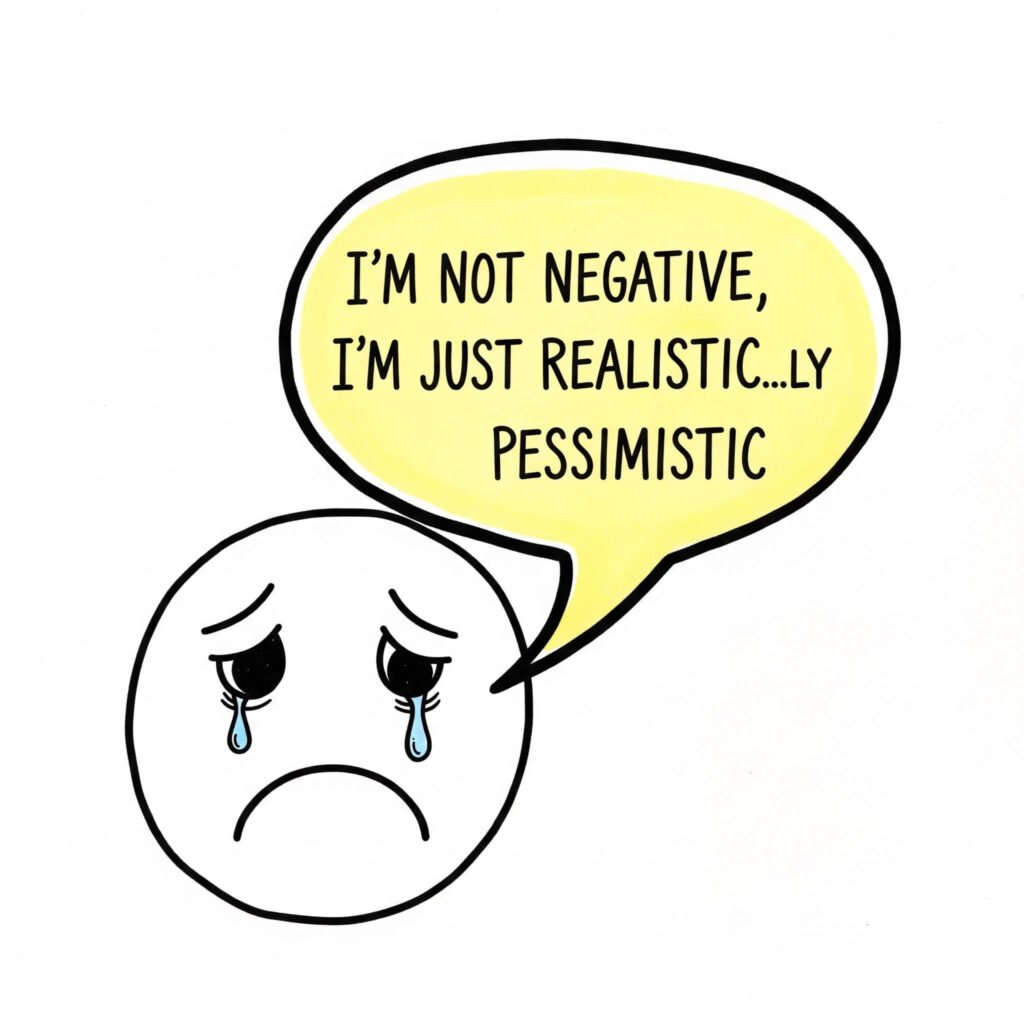 Sad Doodle Realism: A Humorous Take on Pessimism
