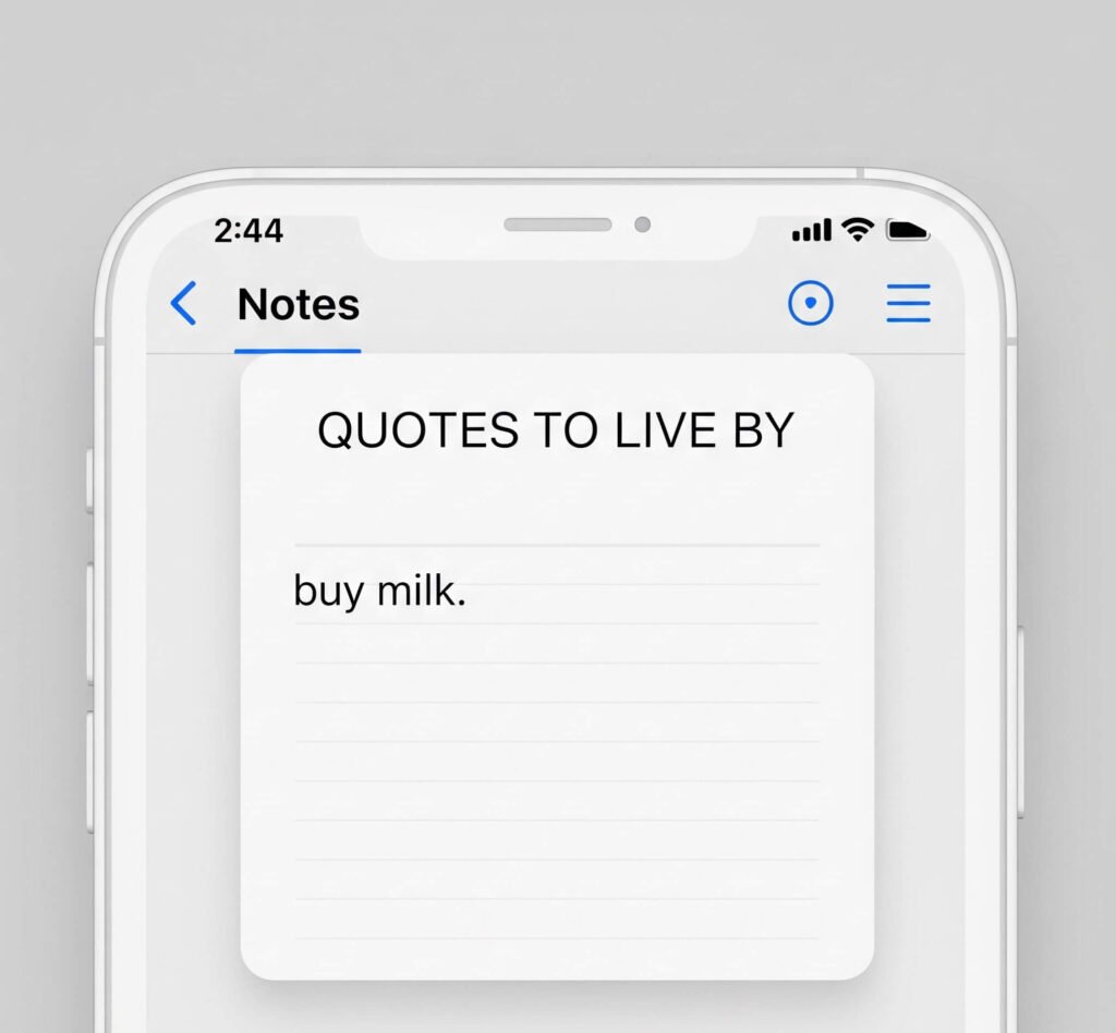 Deep Thoughts: 'Quotes to Live By' (Buy Milk)
