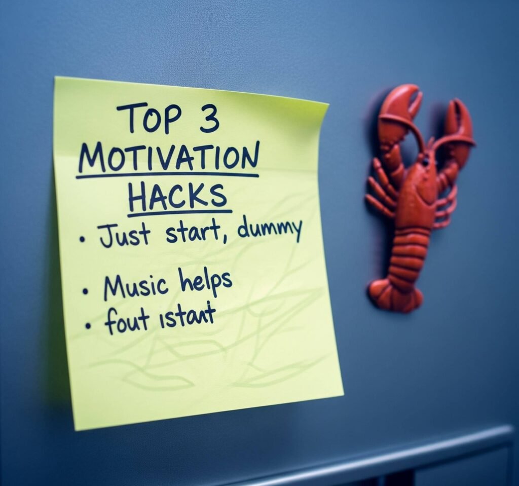 Funny Fridge Notes: My Top 3 Motivation Hacks