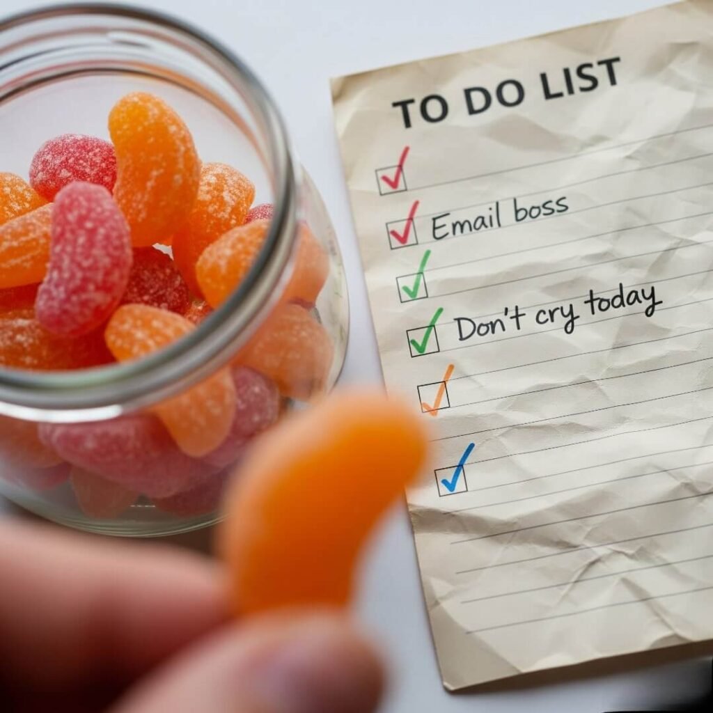 Sour Candy Rewards: Small Victories & To-Do List Motivation