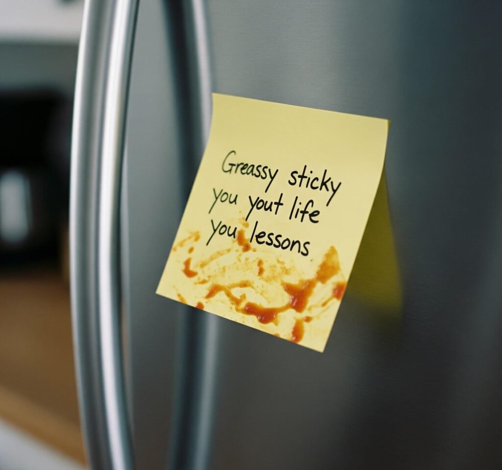 Taco Grease Sticky Note - Fridge Life Lessons