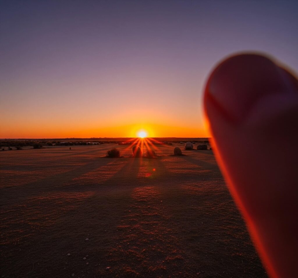 Accidental Finger Sunset: Imperfect Beauty Captured