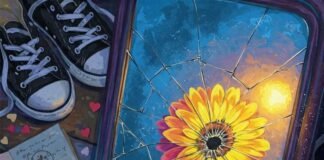The Link Between Self-Love and Mental Health Cracked Mirror Flower Painting