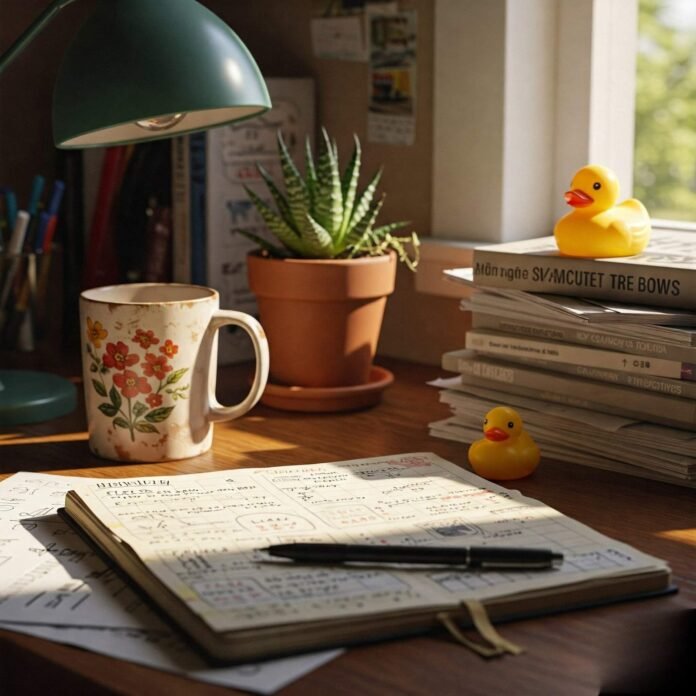 Cluttered Desk Scene