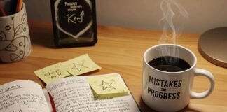 How to Develop a Growth Mindset in Your Daily Life? Messy Desk Goals: Growth Mindset & Chicago Apartment Vibes