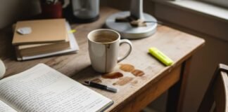 Atomic Habits in Real Life: Case Studies & Success Tips Cluttered Ohio Desk: Optimistic Chaos & Creativity